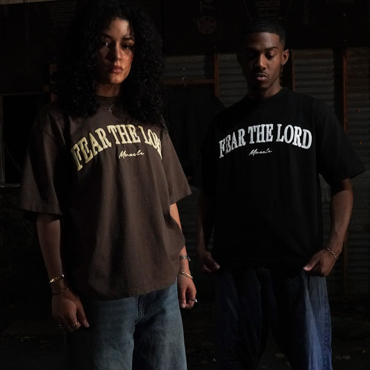 FEAR THE LORD SHIRT GREY/WHITE (OVERSIZED)