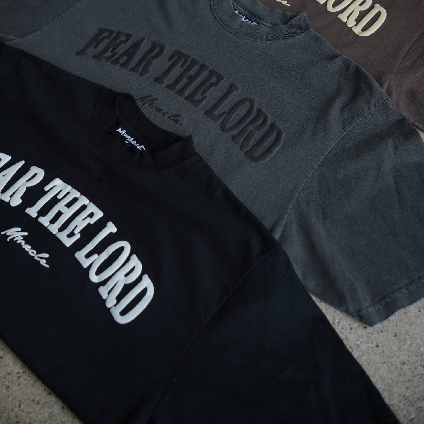 FEAR THE LORD SHIRT GREY/WHITE (OVERSIZED)