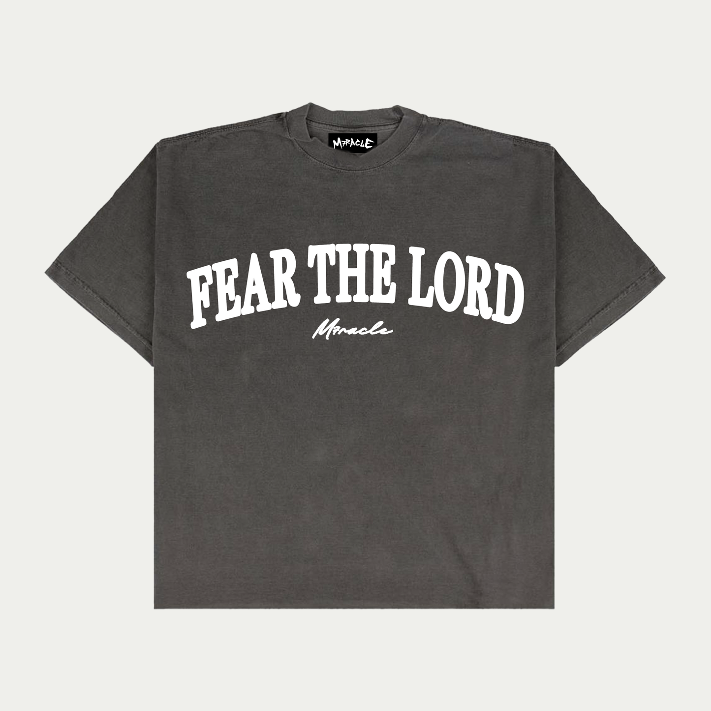 FEAR THE LORD SHIRT GREY/WHITE (OVERSIZED)
