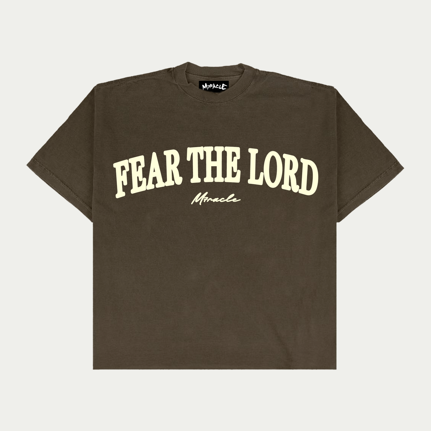 FEAR THE LORD SHIRT BROWN (OVERSIZED)