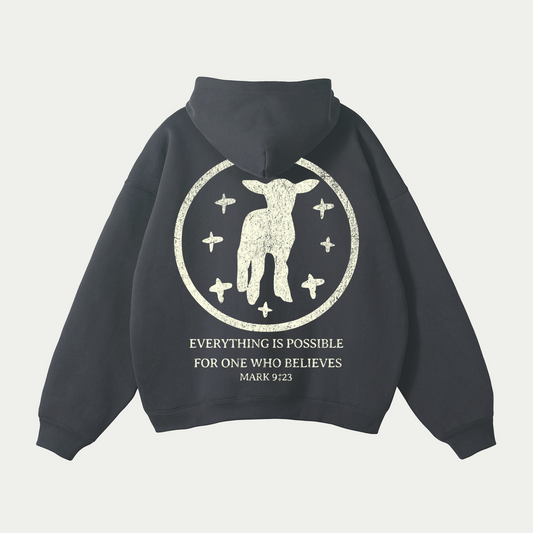 Lamb Hoodie Charcoal