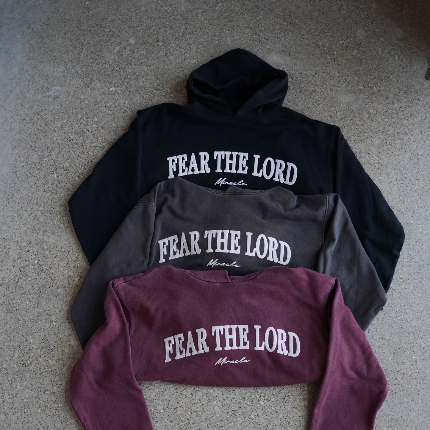 Fear The Lord Heavyweight Hoodie Grey