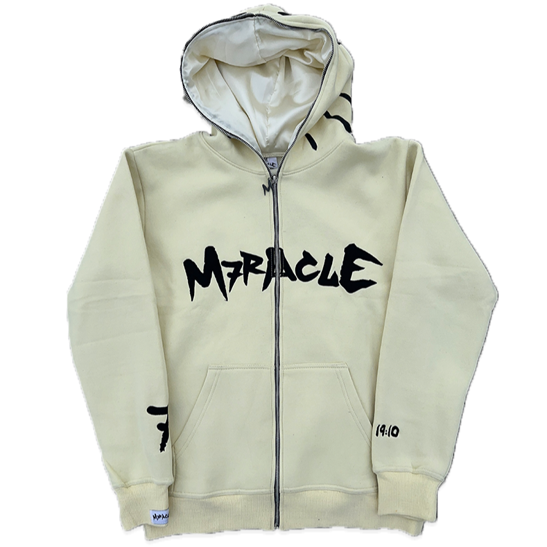 Full Zip Hoodie - Cream