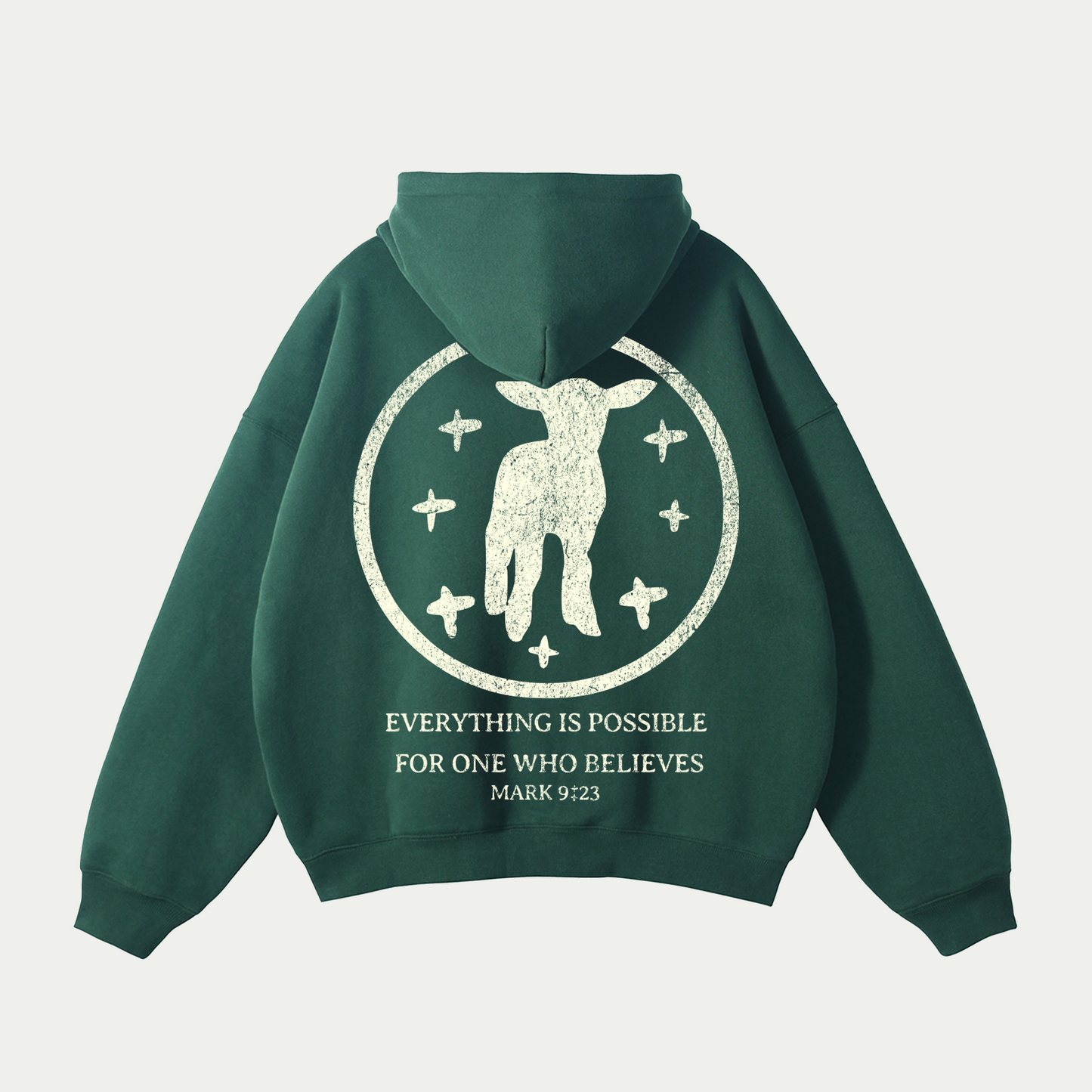 Lamb Hoodie Forest Green