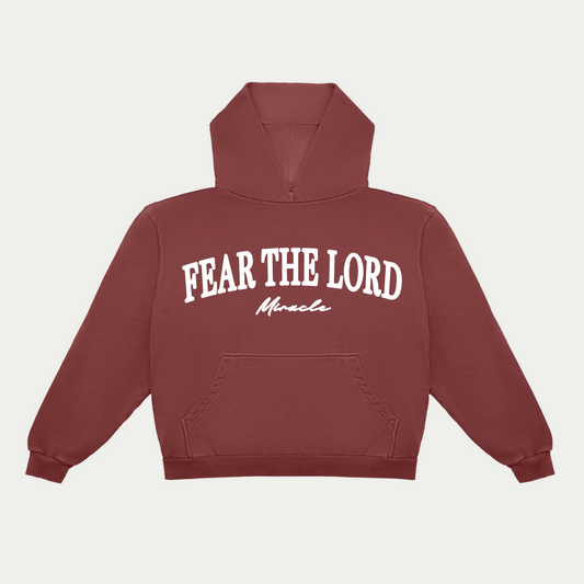 Fear The Lord Heavyweight Hoodie Mahogany